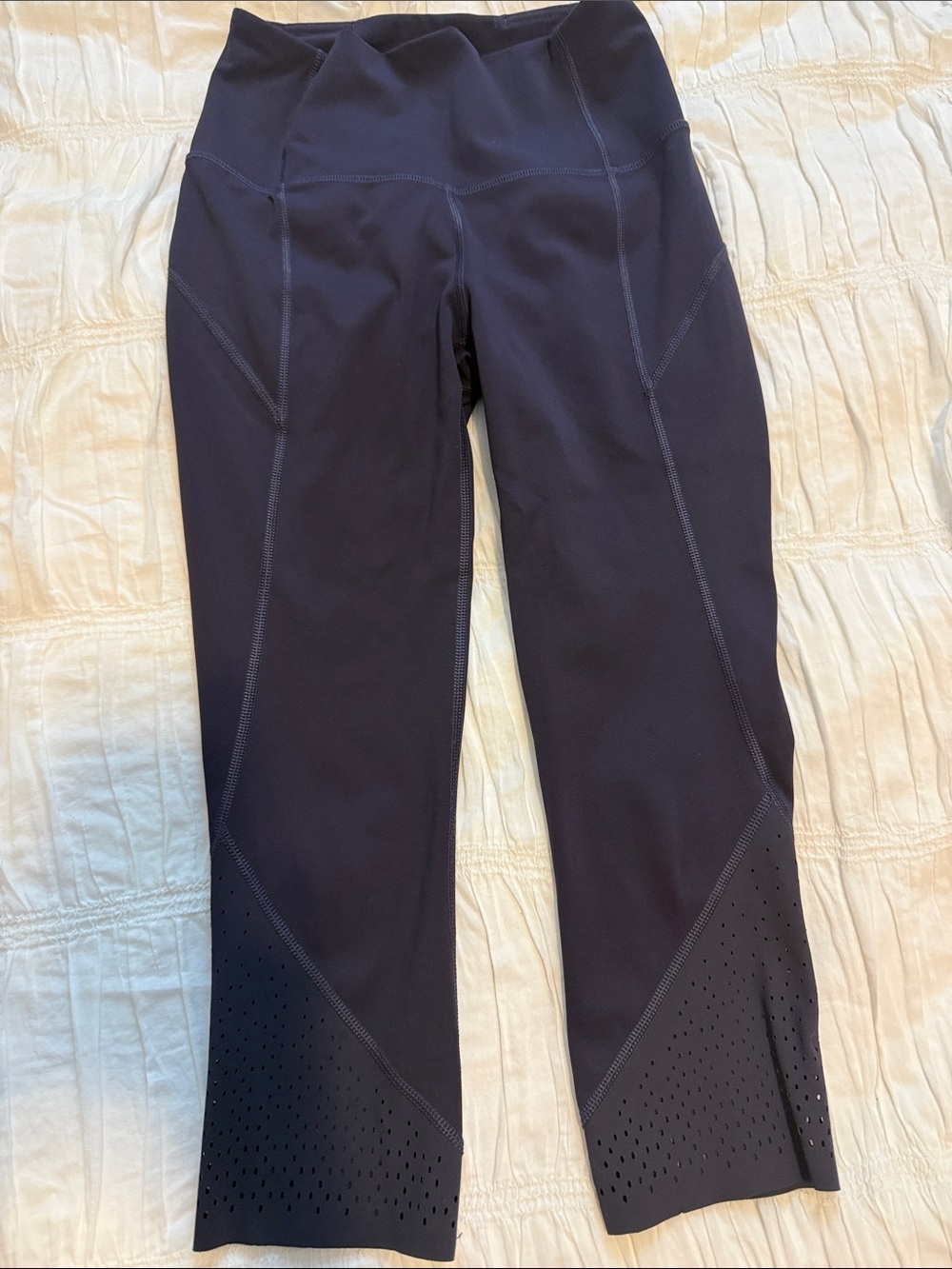 lululemon athletica purple Crop Leggings with Perforated Hem